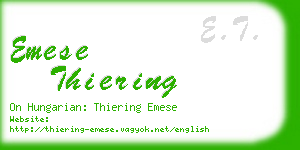 emese thiering business card